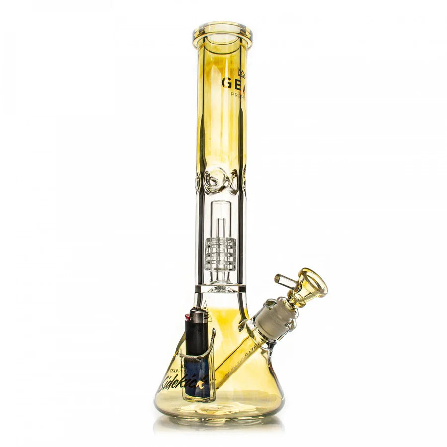 GEAR PREMIUM 15.5" 7MM THICK SIDEKICK DUAL CHAMBER BEAKER BASE BONG