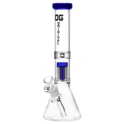 12" OG ORIGINAL COLORED TREE PERC BEAKER BONG