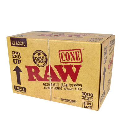 Raw Natural Cones 1 1/4 1000 Box