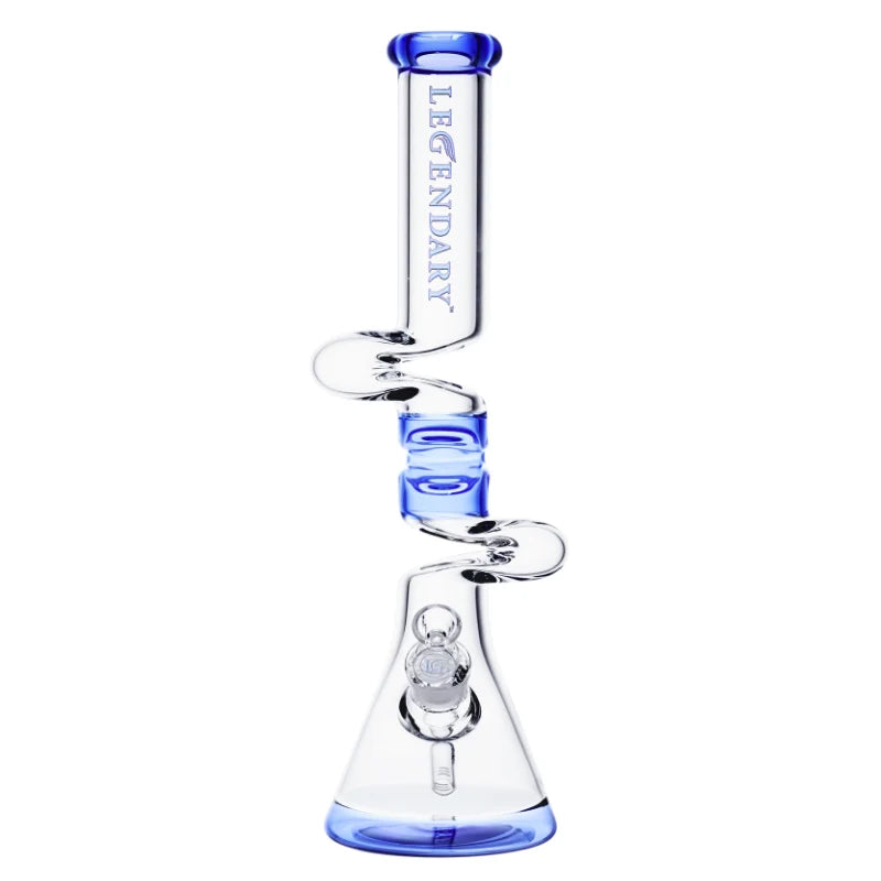 18" 7mm Legendary Wave Twist Beaker Bong