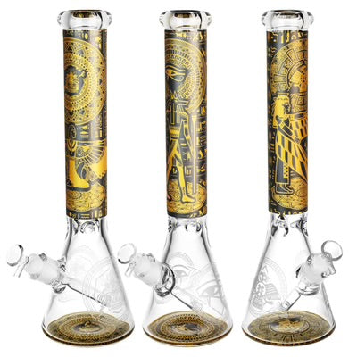 16" Egyptian Hieroglyph Beaker Bong