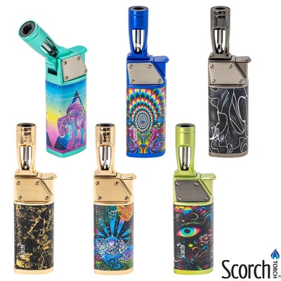 SCORCH | ADJUSTABLE ANGLE TURBO TORCHES ASSORTED DESIGN