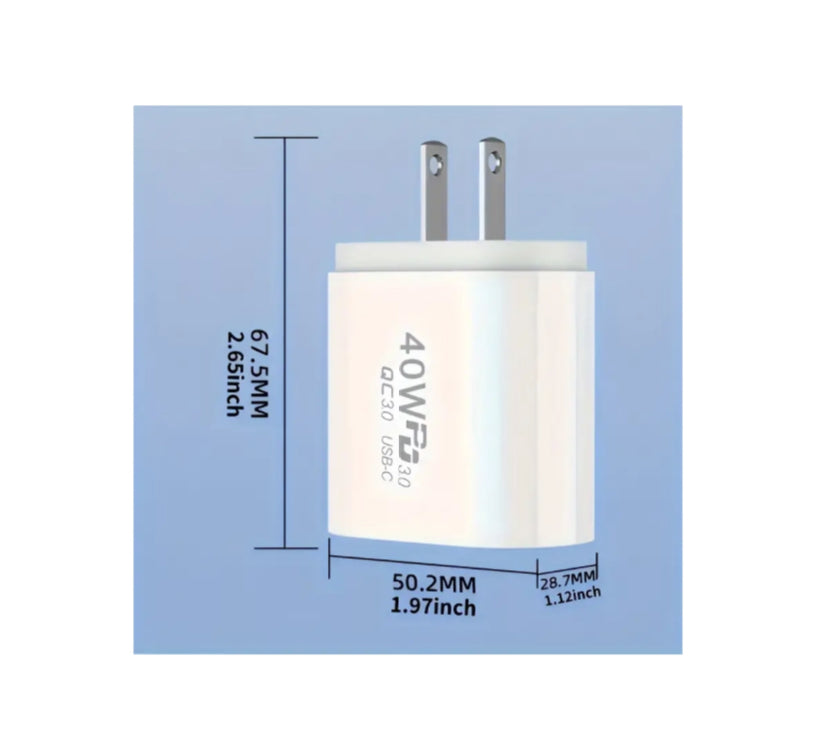 40W USB-C Fast Charger Block