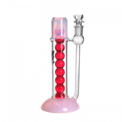 15"Colorful Glycerin Bong with A Row of Freezable Balls