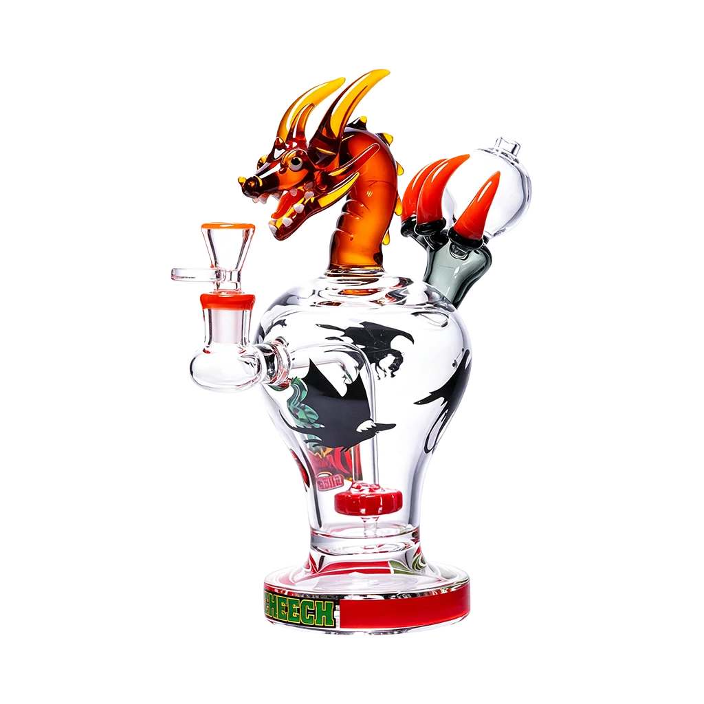 Cheech 10″ Sculpted Dragon Glass Water Pipe