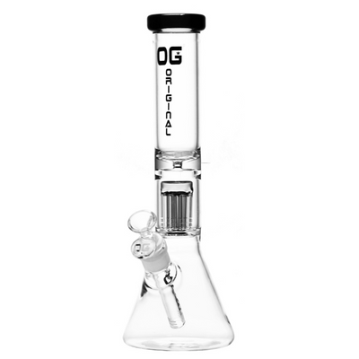 12" OG ORIGINAL COLORED TREE PERC BEAKER BONG