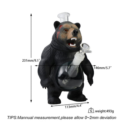 9.1″ Black Bear Water Pipe Bong