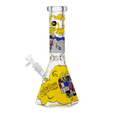 CHEECH 12” 7MM SMOKEY CAMPER
DECAL BEAKER [CH298]