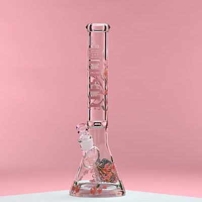 16"CHERRY BLOSSOM BEAKER BONG–JAPANESE-INSPIRED DESIGN