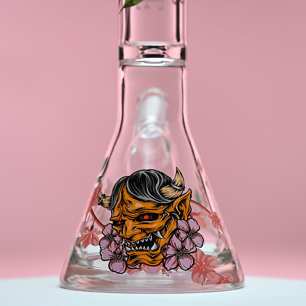 16"CHERRY BLOSSOM BEAKER BONG–JAPANESE-INSPIRED DESIGN