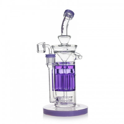 Glycerin Recycler Bong with 8 Arm Pillar Perc & Showerhead Perc