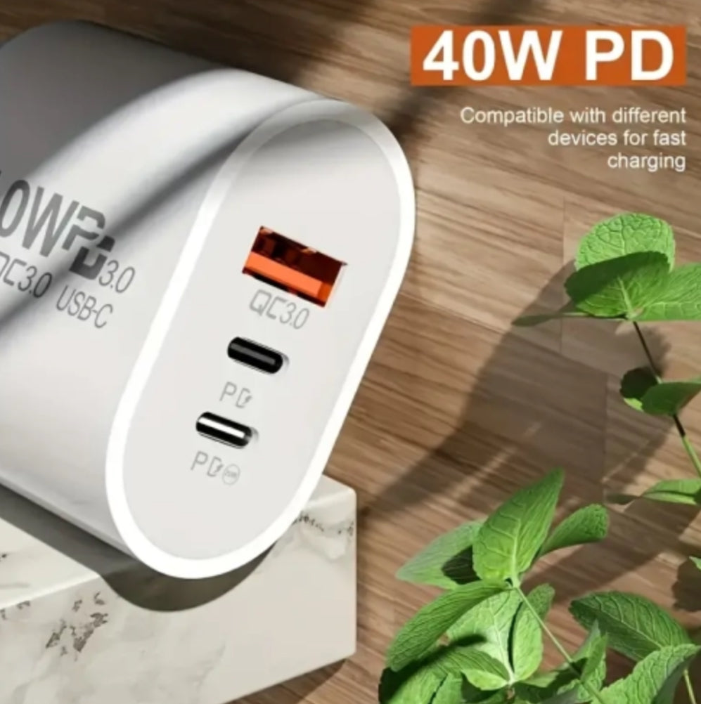 40W USB-C Fast Charger Block