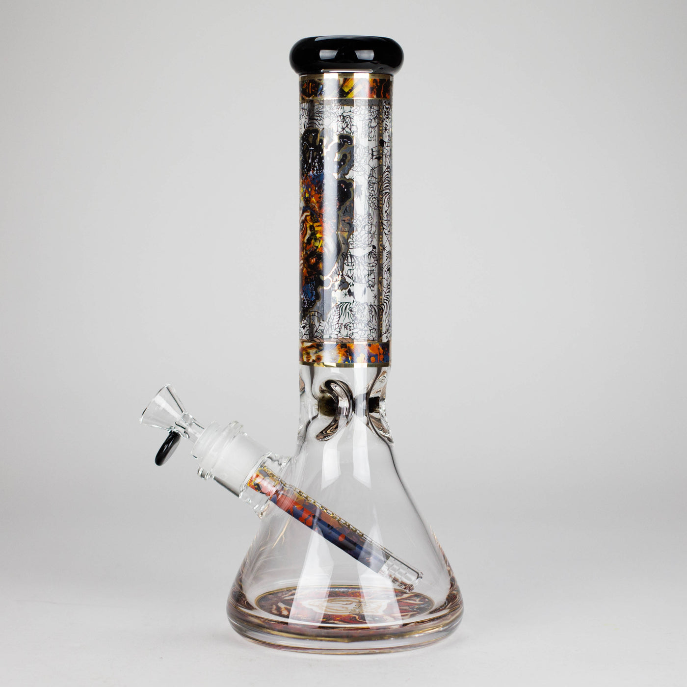 Cheech | 13″ Tiger Decal Beaker Bong