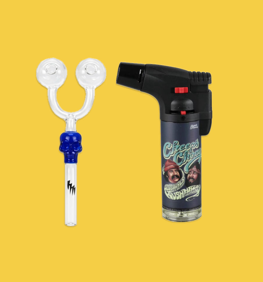 Double Oil Burner with Torch Lighter