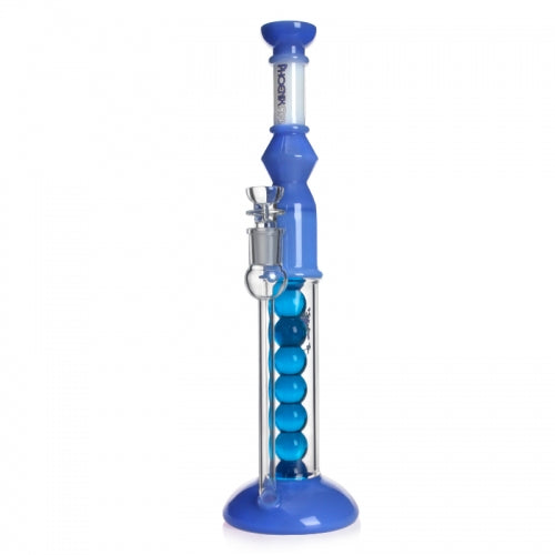 15"Colorful Glycerin Bong with A Row of Freezable Balls