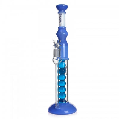 15"Colorful Glycerin Bong with A Row of Freezable Balls