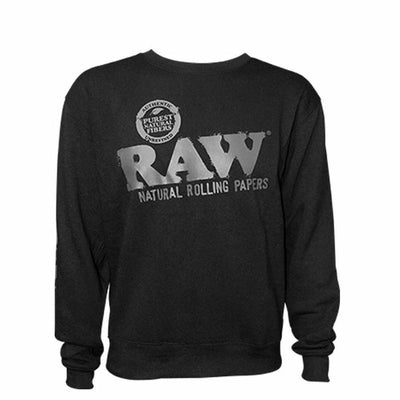 RAW CREW NECK BLACKOUT SWEATSHIRT