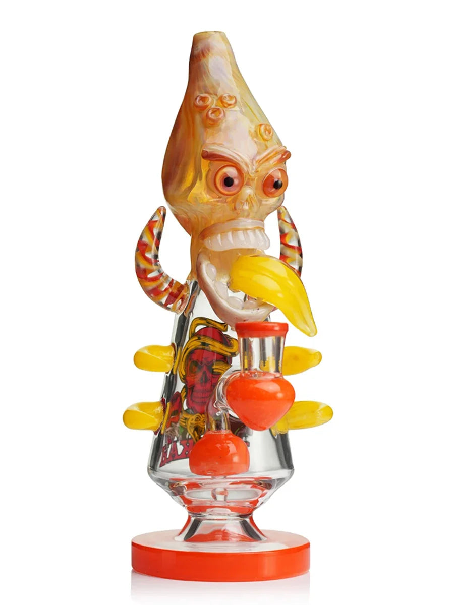 Lookah Bong 11" Cool Skull Bone Glass Bong