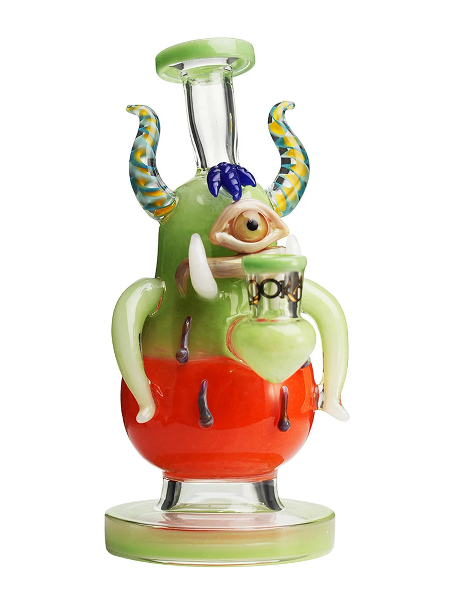 Lookah Bong 8" Mini One-Eyed Big-Bellied Monster Glass