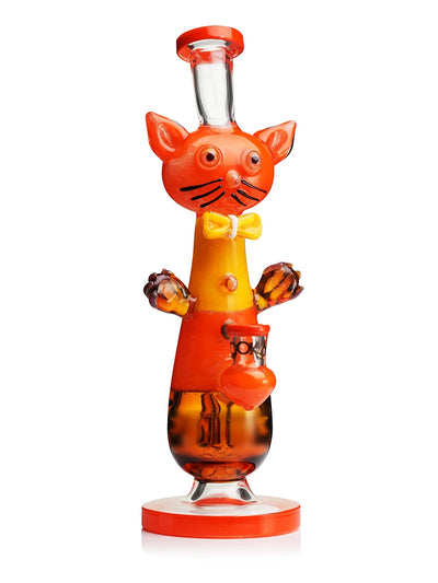 Lookah Bong 12" Cute Cat Gentleman Glass Dab rig