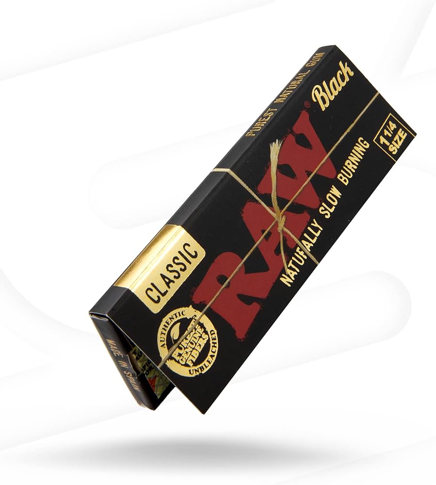 Raw Black Classic Rolling Papers 1 1/4 (24 Pack)