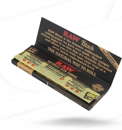 Raw Black Classic Rolling Papers 1 1/4 (24 Pack)