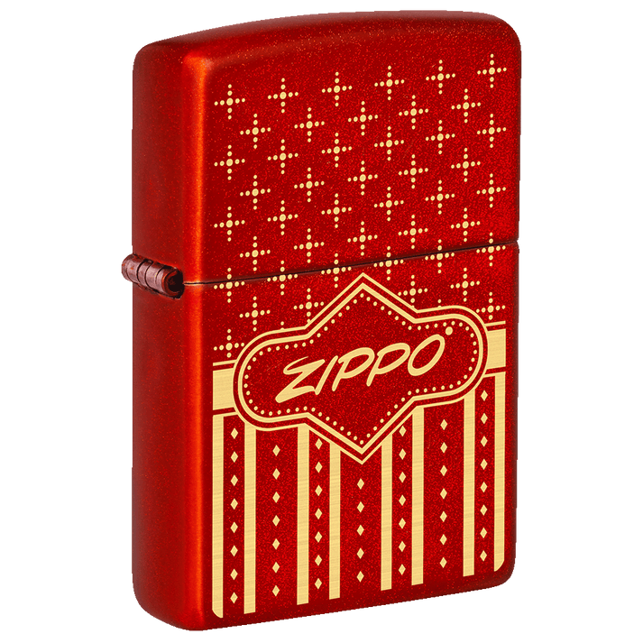 Red Festive Windproof Zippo Lighter