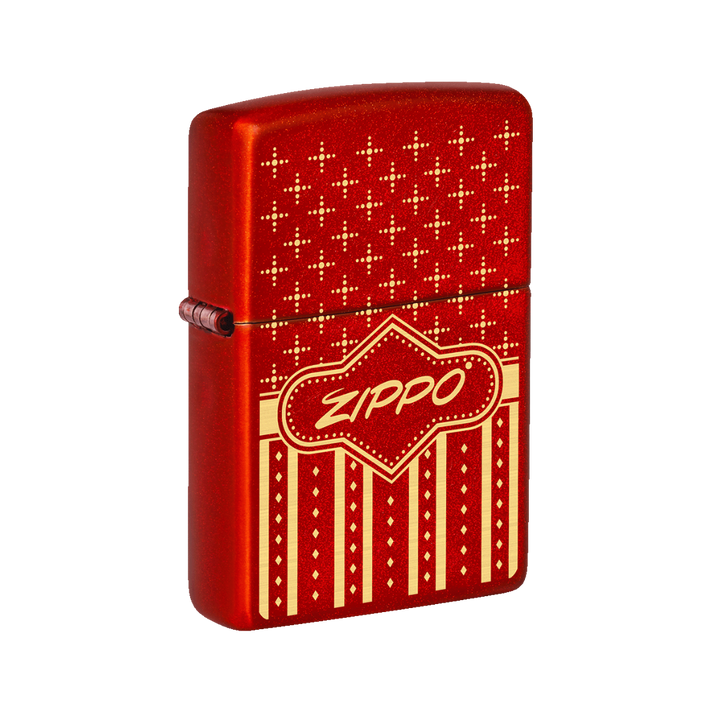 Red Festive Windproof Zippo Lighter