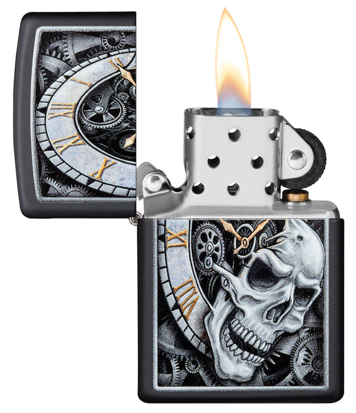 Zippo Metal-Skull Clock Design