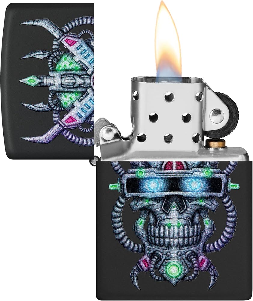 Zippo lighter - Roboskull design