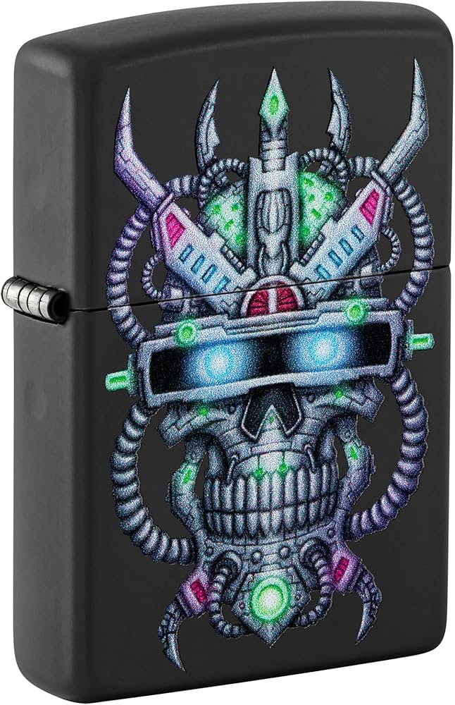 Zippo lighter - Roboskull design