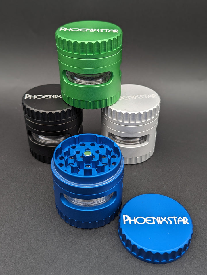 PHOENIX 2.5" GRIPPED GRINDER W/ WINDOW