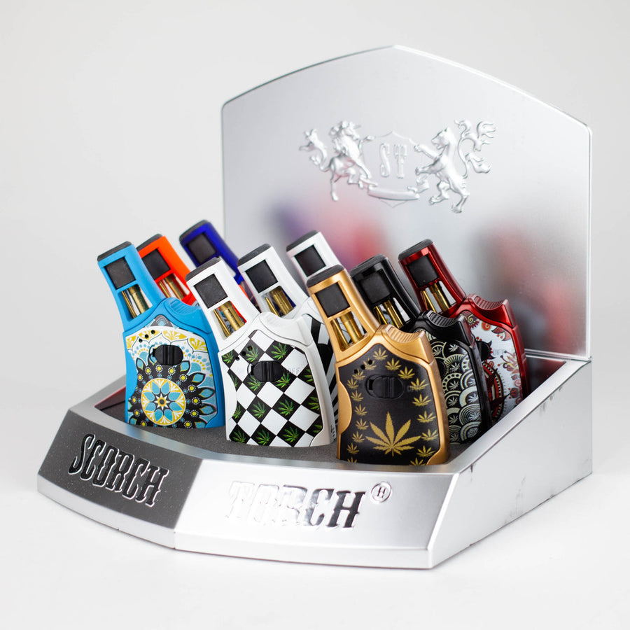 Scorch Torch | Mandala Leaf Designs single flames torch lighter