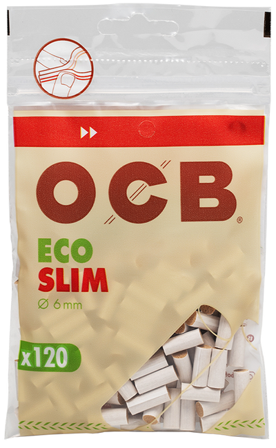 OCB Biodegradable Slim Cellulose Filters | 120 Pack