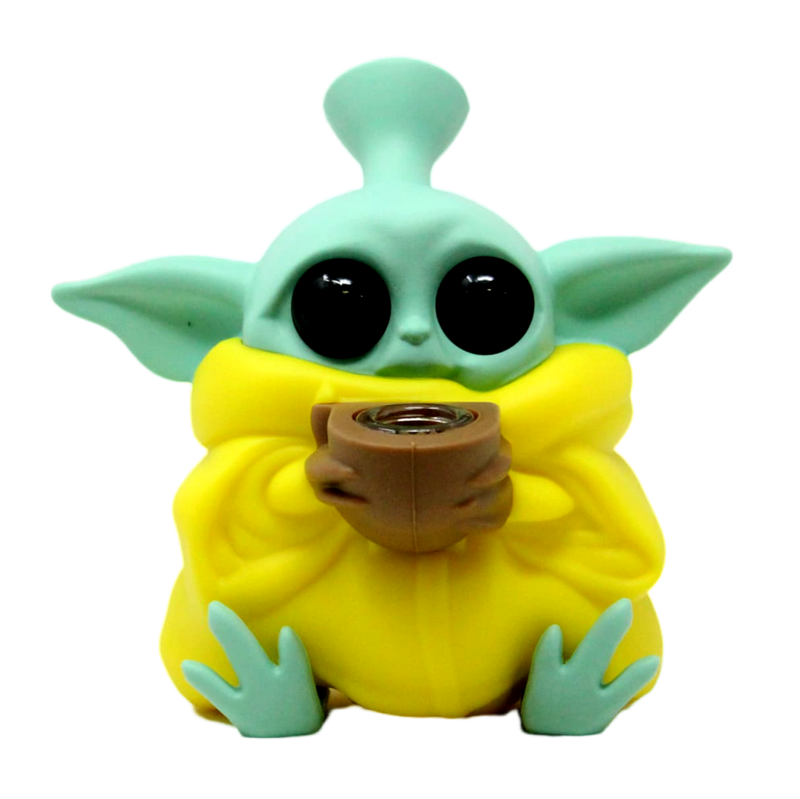 5" Baby Yoda Silicone Water Pipe
