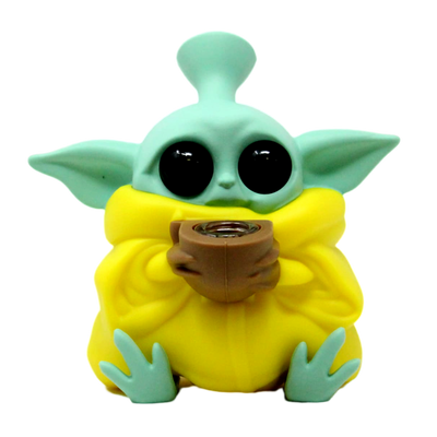 5" Baby Yoda Silicone Water Pipe