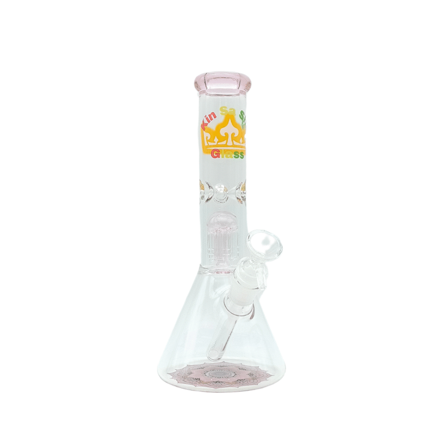10 INCH 14 MM KIN SA SHA BEAKER BONG WITH MATCHING COLORED PERC