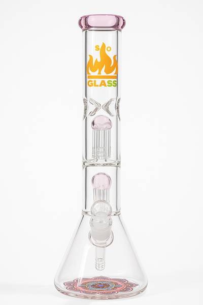 Double Perc KIN SA SHA BEAKER BONG 14 MM