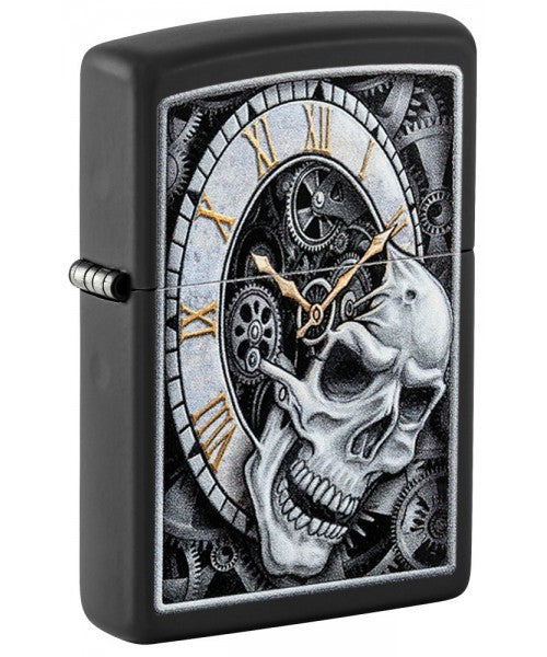 Zippo Lighter Skull Clock Design