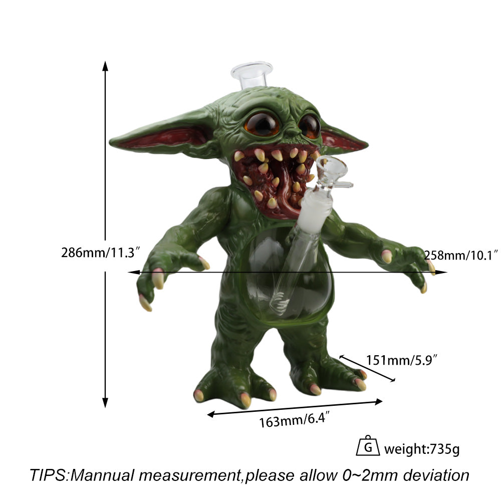 11.3″ PVC Zombie Yoda Water Pipe Bong