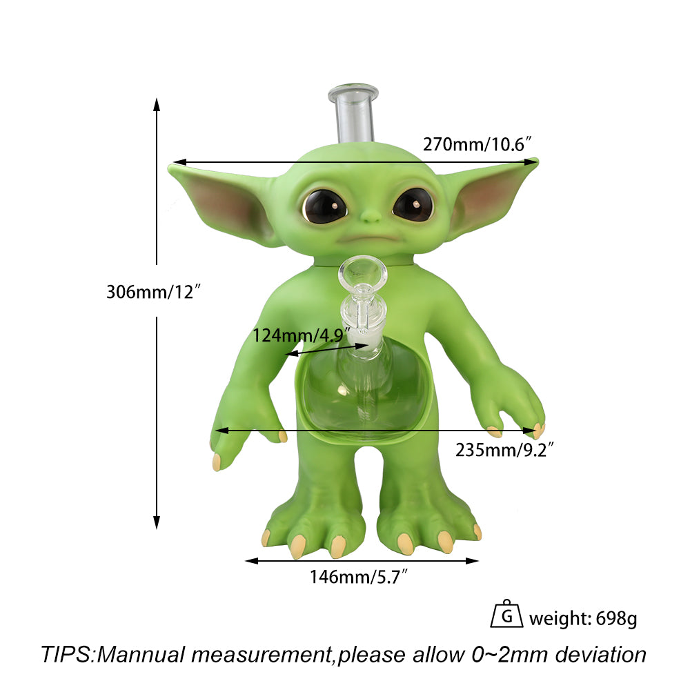 12″ Yoda glass water pipe