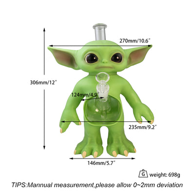 12″ Yoda glass water pipe