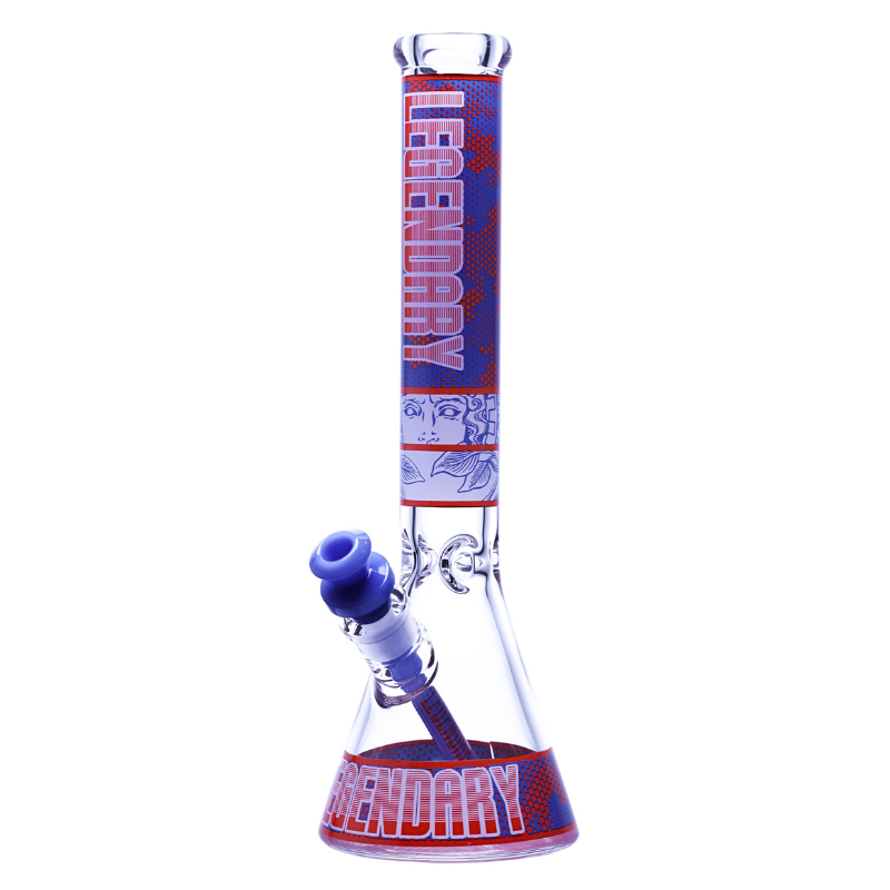 16" 9mm Legendary Colored Grid Beaker Bong