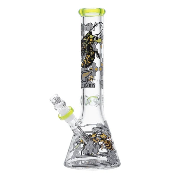14" 7mm Legendary Honey Bee Beaker