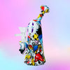 6" Silicon Multi Print Color Dab Rig Water Pipe With 14 MM Male Banger