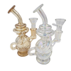 7″ SirEEL Iridized 2x Recycler Fab-Egg Shower Rig | Assorted Color