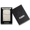 ZIPPO PRICE FIGHTER LIGHTER BRUSHED CHROME FLAME DESIGN