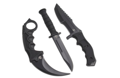 Set of 3 Hunting Knife - Outdoors Hunting, Camping, Fishing