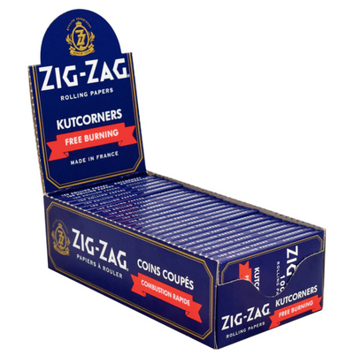 Zig Zag Blue Kutcorners Free Burning Rolling Papers - Single Wide (100 Sheets)