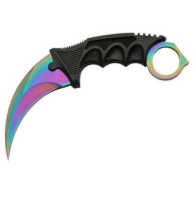 Karambit Neck Curly Rainbow Hunting Knife